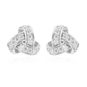 SWAROVSKI Zirconia Knotted Stud Earrings